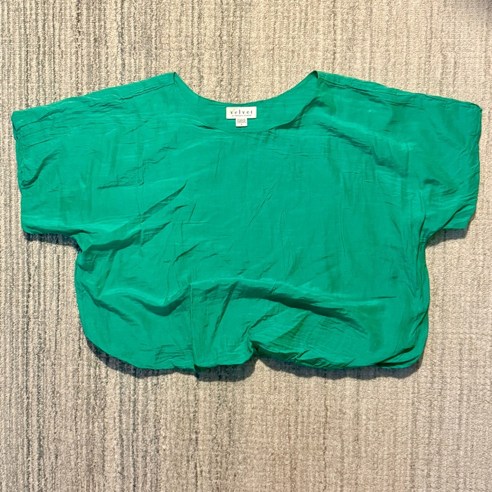 Velvet by Graham and Spencer Green Loose Top - Size S